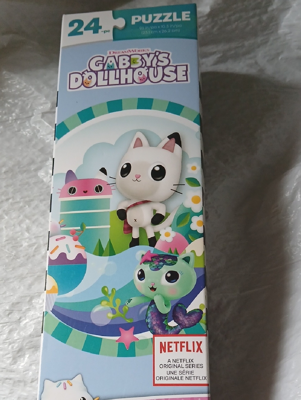 Gabby’s Dollhouse Cat Puzzle - White & Mint
